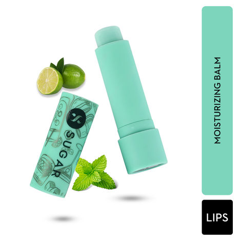 SUGAR Cosmetics - Tipsy Lips - Moisturizing Balm - 01 Mojito - 4.5 gms - Lip Moisturizer for Dry and Chapped Lips, Enriched with Shea Butter and Jojoba Oil