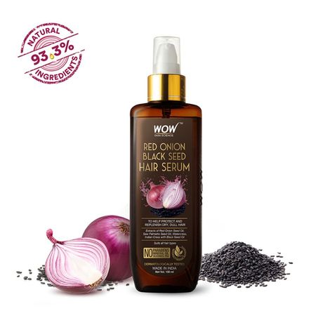 WOW Skin Science Red onion black seed Hair Serum For Frizz Free Smooth Hair/ Dry And Dull Hair - 100 ml