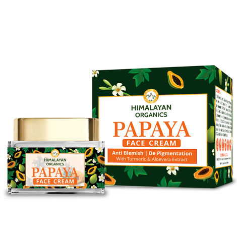 Himalayan Organics Papaya Cream for Pigmentation, Spots, Brightening & Fairness, 50 ml