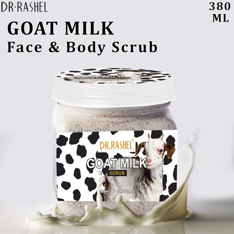 Dr.Rashel Soothing Goat Milk Face and Body Scrub For All Skin Types (380 ml)