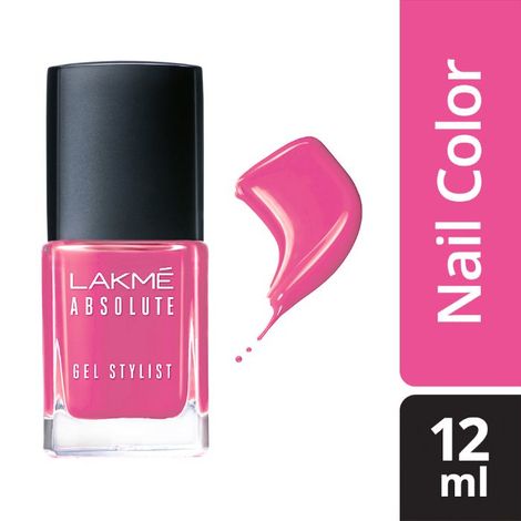Lakme Absolute Gel Stylist Nail Color, Pink Date, 12ml