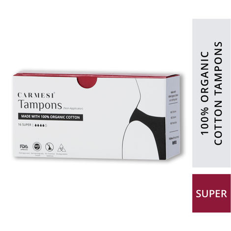 Carmesi 100% Organic Cotton Tampons (16 Super)