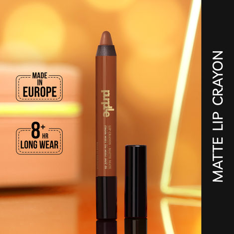 Purplle Lip Crayon, Matte Mate, Brown - From Why to Why Not 10 (2.8 g)