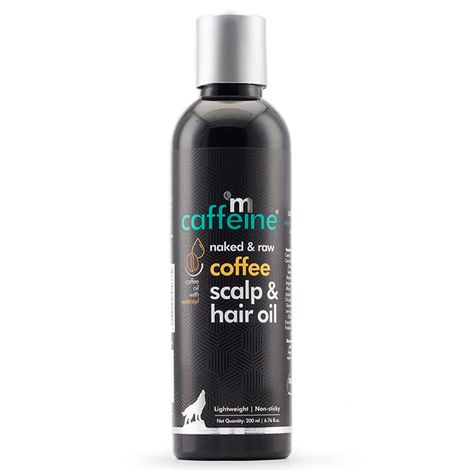 mCaffeine Coffee Scalp & Hair Oil (200 ml) for Boosting Hair Growth | Coffee Oil With Redensyl | Lightweight & Non Sticky | Strengthens Hair and Nourishes Scalp | SLS Free