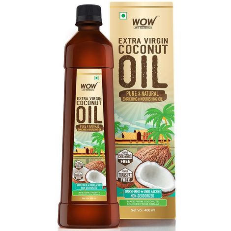 WOW Life Science Extra Virgin Coconut Oil  - 400ml 