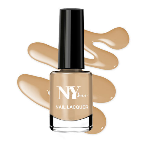 NY Bae Gel Nail Lacquer - Sponge Candy 12 (6 ml) | Nude brown | Luxe Gel Finish | Highly Pigmented | Chip Resistant | Long lasting | Full Coverage | Streak-free Application | Cruelty Free | Non-Toxic