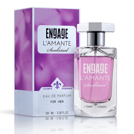 Engage L'amante Sunkissed Eau De Parfum for Women, Floral Fragrance Scent, Premium Perfume for Women, Skin Friendly Women Perfume, 100ml