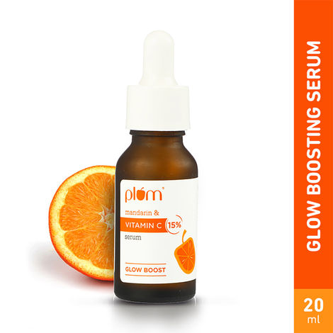 Plum 15% Vitamin C Face Serum with Mandarin (20 ml) for Glowing Skin with Pure Ethyl Ascorbic Acid