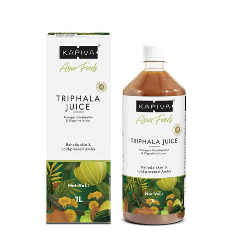 Kapiva Triphala Juice | Ayurvedic Formula Acts As Herbal Laxative | Digestive Care | No Added Sugar, 1L