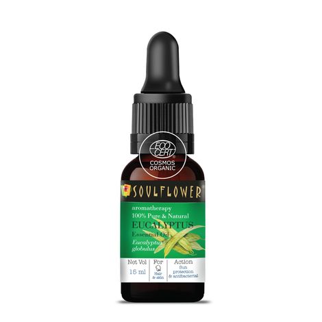 Soulflower Eucalyptus Essential Oil 100% Pure, Natural  15ml
