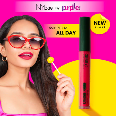 NY Bae Smudge Proof Liquid Lipstick | Long Lasting | Super Pigmented | Pink Lipstick | Matte Finish - Peach Sorbet 06 (2.5 ml)