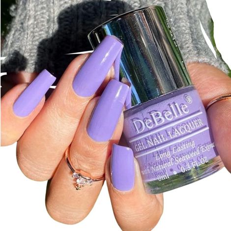 DeBelle Gel Nail Lacquer Creme Blueberry Crepe-Lavender, (8 ml)