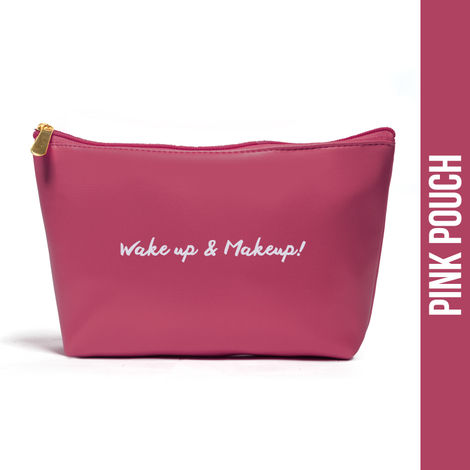 Pink makeup pouch store