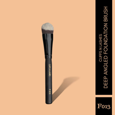 Cuffs N Lashes Makeup Brushes, F013 Deep Angled Foundation Brush