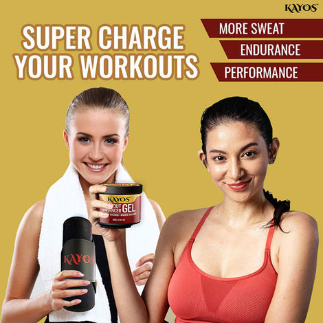 Kayos Sweat Slim Belt with Workout Enhancer Gel Combo Fat Loss Tummy Trimmer Exerciser for Men Women