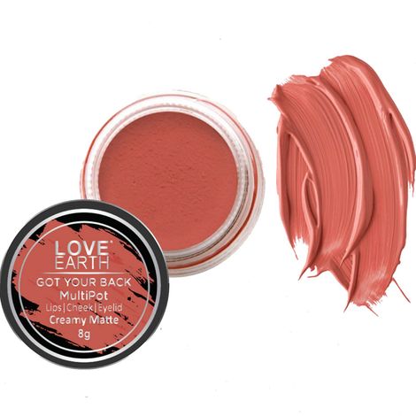 Love Earth Lip Tint & Cheek Tint Multipot-Got Your Back with jojoba oil And Vitamin E For Lips, Eyelids & Cheeks
