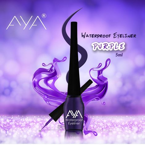 AYA Waterproof Eyeliner, Purple (5 ml)