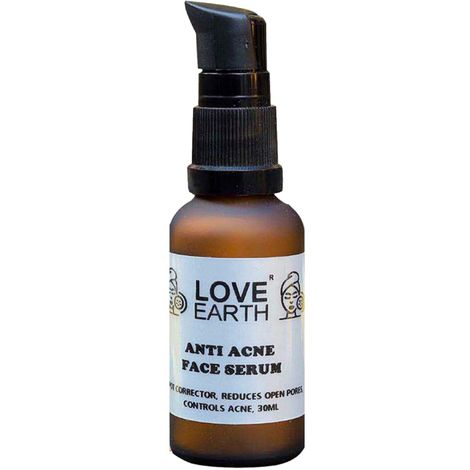 Love Earth Anti Acne Serum With Pure Vitamin C & Witch Hazel For Acne Free And Even Skin Tone Suitable For All Skin Types 30ml