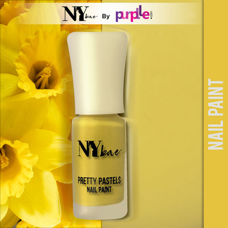 NY Bae Pretty Pastels Nail Paint - Yellow Daffodil 01 (3 ml) | Glossy Finish | Rich Pigment | Chip-proof | Full Coverage | Travel Friendly