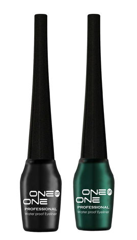 ONE on ONE Waterproof Eyeliner, Set of 2 (Black and Green)