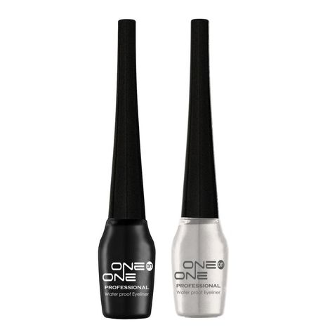 ONE on ONE Waterproof Eyeliner, Set of 2 (Black and Silver)