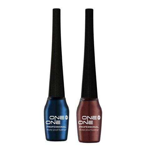 ONE on ONE Waterproof Eyeliner, Set of 2 (Blue and Brown)