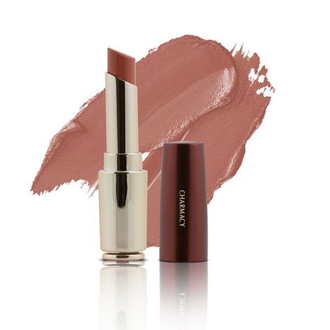 Charmacy Milano Flattering Nude Lipstick (Tan Nude 01) - 3.6g, Daily Wear, Moisturised & Hydrating Lips, Highly Pigmented, Light Weight Lipstick, Smooth Application, Non-Toxic, Vegan, Cruelty Free