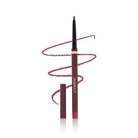 Charmacy Milano Lip Contour Lip Liner (Dark Cherry) - 0.1 g, Long Lasting, Lip Definer, Matte Texture, Glides On Smoothly, Precise Tip, Prevents Bleeding, Easy Roll On Packaging, Vegan, Cruetly-Free, Non Toxin