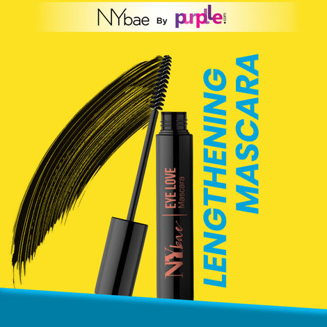 NY Bae Eye Love Lengthening Mascara | Eye Makeup | Thick Lenghty Eyelashes | Smudgeproof | Dries Quickly | Intense Black (8ml)