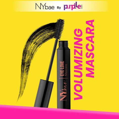 NY Bae Eye Love Volumizing Mascara | Eye Makeup | Thick Eyelashes | Smudgeproof | Dries Quickly | Intense Black (8ml)