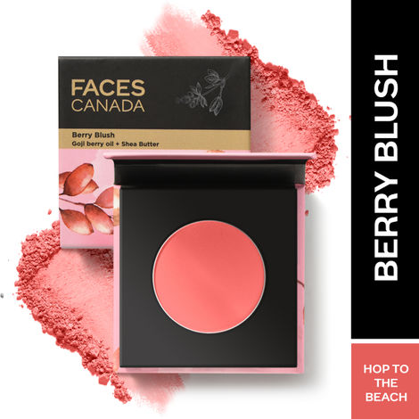 FACES CANADA Berry Blush - Hop To The Beach 01, 4g | Lightweight Long Lasting Matte Finish | Silky Smooth Texture | Melts Effortlessly & Buildable | Shea Butter | Vitamin A & C