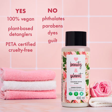 Love Beauty And Planet Conditioner Für Gefärbtes Haar - Mit Murumuru Butter & Rosa, 400 Ml