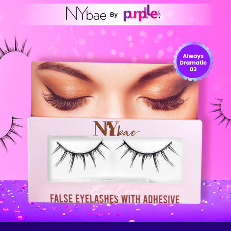 NY Bae Eye Love False Eyelashes With Adhesive| Easy Application | Comfortable | Long Staying - Always Dramatic 03