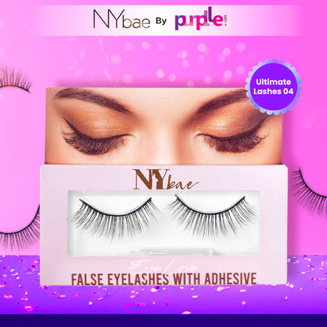 NY Bae Eye Love False Eyelashes With Adhesive| Easy Application | Comfortable | Long Staying - Ultimate Lashes 04