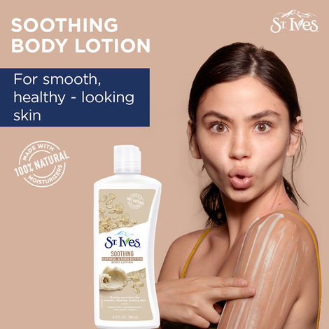 St. Ives Soothing Oatmeal Shea Butter Body Lotion 100 Natural Moisturizers Imported 200ml