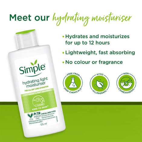 Simple light hydrating sale moisturizer