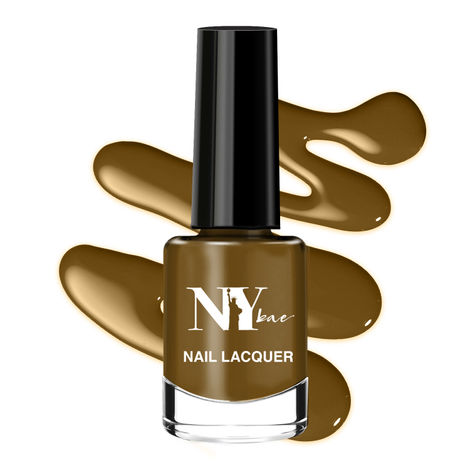 NY Bae Gel Nail Lacquer - Ice Cream Cone 16 (6 ml) | Brown | Luxe Gel Finish | Highly Pigmented | Chip Resistant | Long lasting | Full Coverage | Streak-free Application | Cruelty Free | Non-Toxic