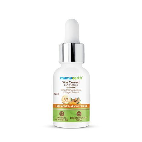 Mamaearth Skin Correct Face Serum with Niacinamide and Ginger Extract for Acne Marks & Scars - 15 ml