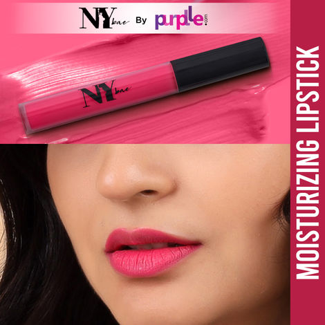 NY Bae Moisturizing Liquid Lipstick - Empire State Worthy 5 (2.7 ml) | Pink | Matte Finish | Enriched with Vitamin E | Highly Pigmented | Non-Drying | Lasts Upto 12+ Hours | Weightless | Vegan | Cruelty & Paraben Free