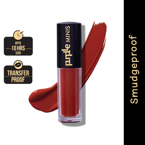 Purplle Ultra HD Matte Mini Liquid Lipstick, Maroon - My First Sitcom Binge 21 | Highly Pigmented | Non-drying | Long Lasting | Easy Application | Water Resistant | Transferproof | Smudgeproof (1.6 ml)
