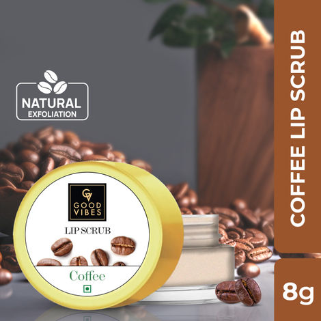Good Vibes Coffee Lip Scrub | Lightweight, Exfoliating, Protect & Nourishes Lips | Paraben Free | No Animal Testing (8 g)