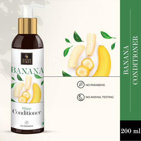 Good Vibes Banana Shine Conditioner | Conditioning, Hair Growth | No Parabens, No Animal Testing (200 ml)