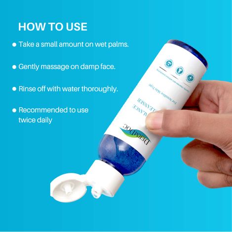DERMDOC by Purplle pH Rebalance Gel Cleanser 120 ml cleanser face cleanser face wash for sensitive skin hyaluronic acid face wash