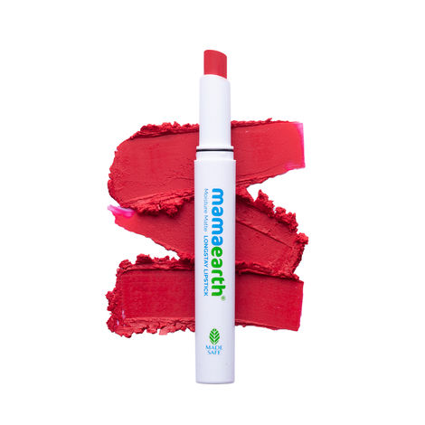 Mamaearth Moisture Matte Longstay Lipstick with Avocado Oil & Vitamin E for 12 Hour Long Stay - 07 Raspberry Scarlet - 2 g
