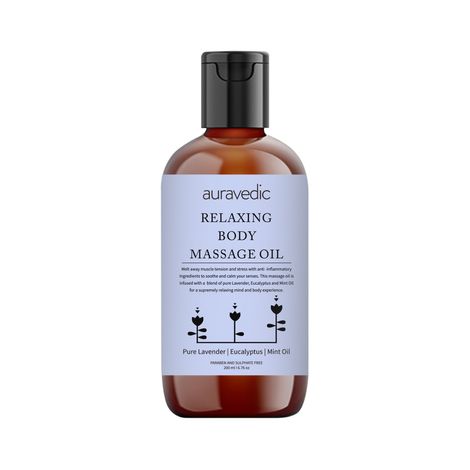 Auravedic Relaxing Body Massage Oil For Full Body (200 ml)