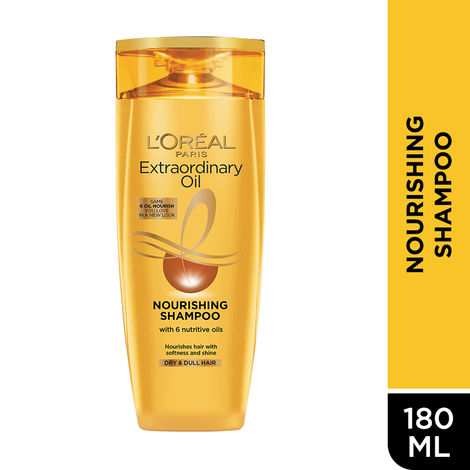 L'Oreal Paris Shampoo, Moisturising & Hydrating, For Dull, Dry & Lifeless Hair, 6 Oil Nourish, 180 ml