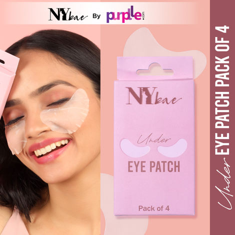 NY Bae Under Eye Patch- Pack Of 4 | Soothes Puffy Eyes | Wet Serum Patch | Travel Friendly | Alcohol Free