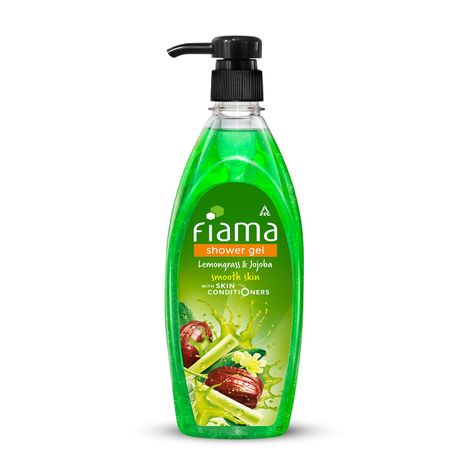Fiama Body Wash Shower Gel Lemongrass & Jojoba, 500ml, Body Wash for Women and Men with Skin Conditioners, Suitable for All Skin Types