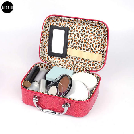 TINSUHG Multicolor Travel Cosmetic Bag with Small Mirror Cosmetics Travel  Toiletry Kit Travel Toiletry Kit MULTICOLOR - Price in India | Flipkart.com