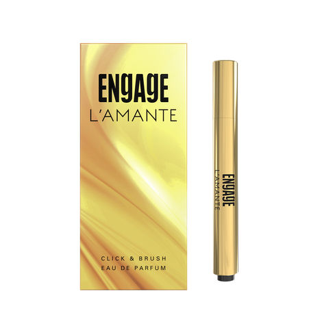 Engage L'amante Click & Brush Perfume Pen for Women, Eau De Parfum, Skin Friendly Perfume for Women